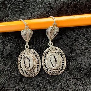 Elegant Silver Filigree Earrings